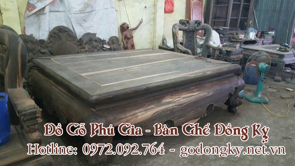 sập gỗ mun hoa đẹp giá rẻ